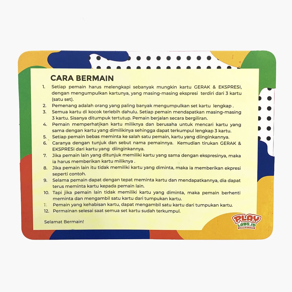 Creative Expression Card Game Playlabs Mainan Edukasi Anak