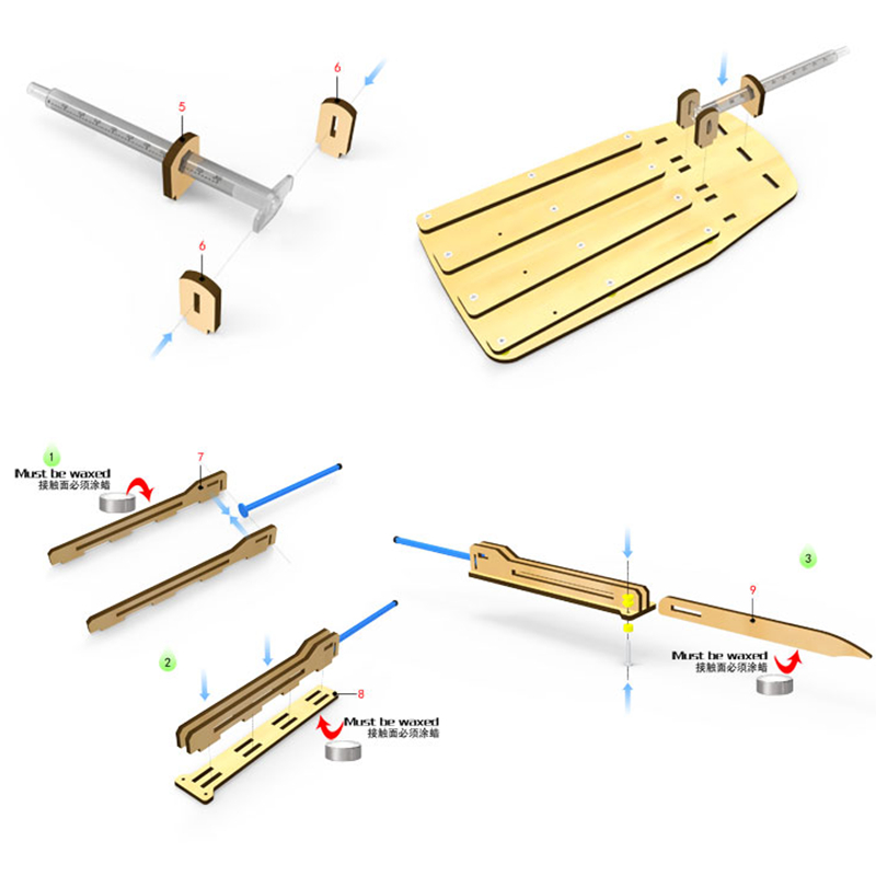 Mainan Edukasi Sains Gizmo Puzzle Mekanik Bentuk Cakar Wolverine Hidrolik Bahan Kayu Handmade Untuk Anak