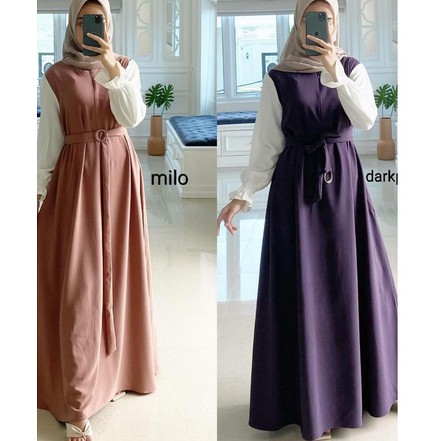 HELENA MAXI DRESS GAMIS MOSCREPE PREMIUM