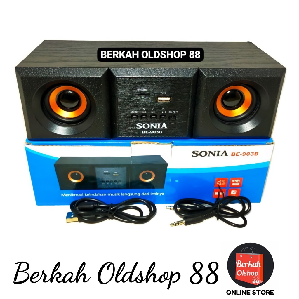 Berkah Oldshop 88 - Speaker Bluetooth SONIA 903B Digital Audio BASS Komputer/Laptop /HP