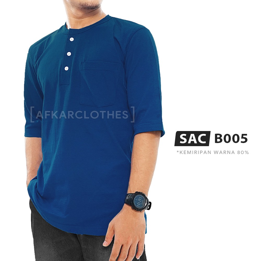 AFKAR Kurta Kaos Basic Pria Katun Combed SAC