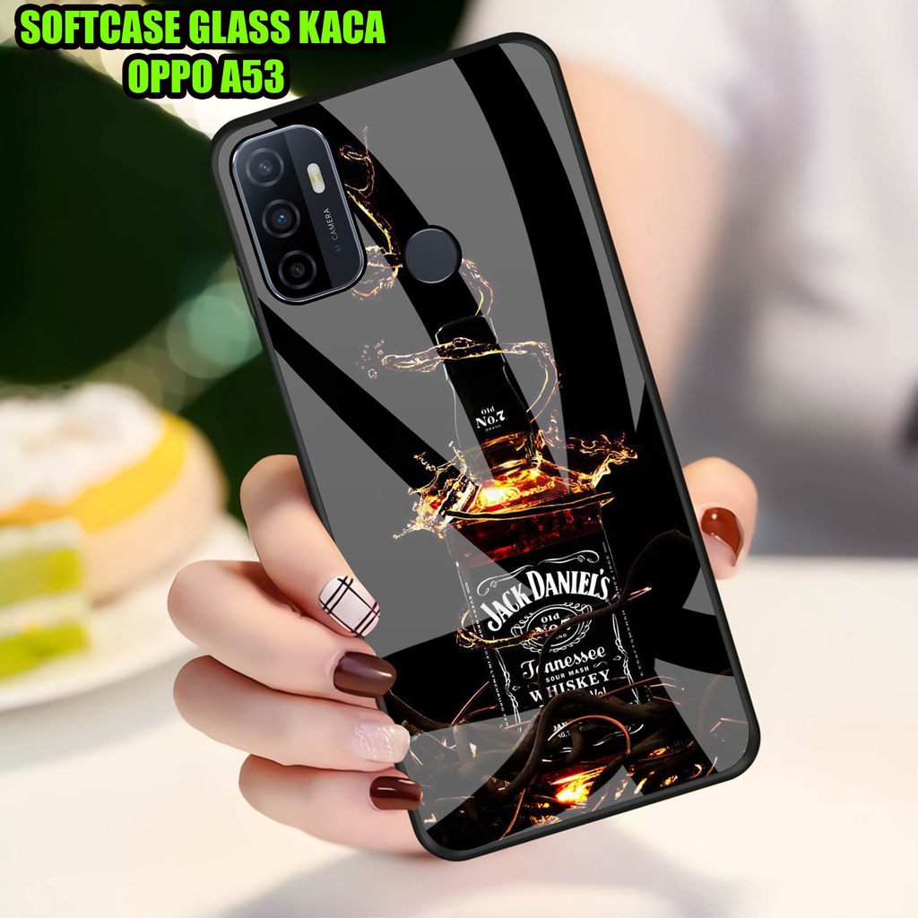 Softcase Glass Kaca OPPO A53]- Case Hp Pelindung Handphone OPPO A53] [ A21]
