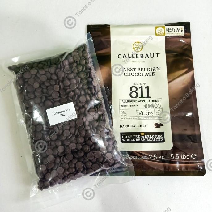 

REPACK Callebaut Dark Chocolate Couverture Callets 811 54,5% 1 kg ---NEW---