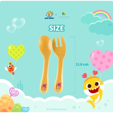 DOWN TO EARTH PINKFONG CORN BASED BABY SPOON &amp; FORK