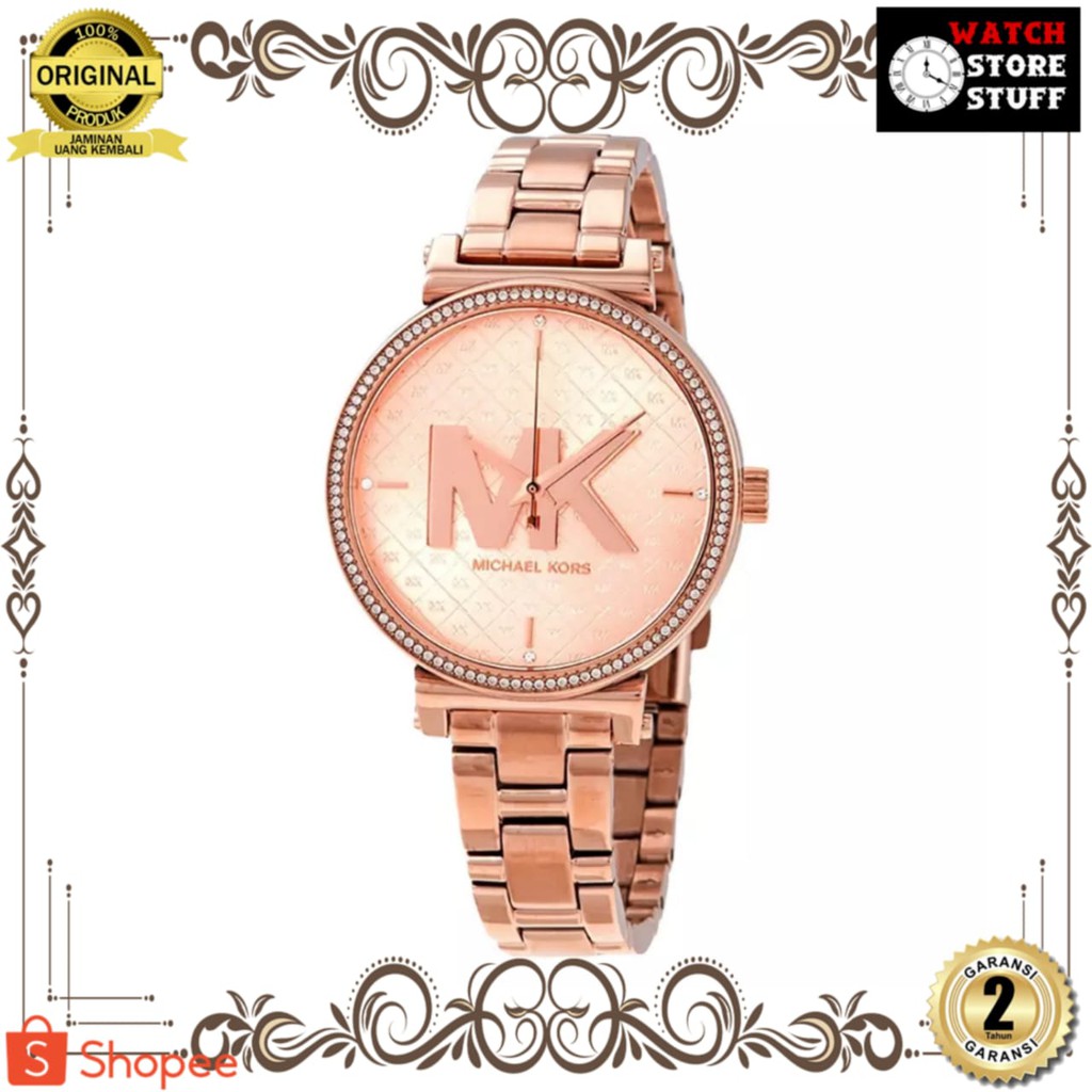 JAM TANGAN PRIA WANITA | RANTAI | KULIT | KARET | MURAH | WANITA MICHAEL KORS STEEL ROSEGOLD MK4335