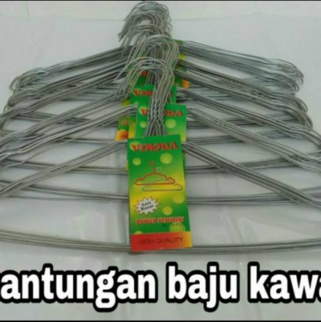 Gantungan , Jemuran  , 10 PCS , Gantungan Baju kawat , Hanger Baju Laundry