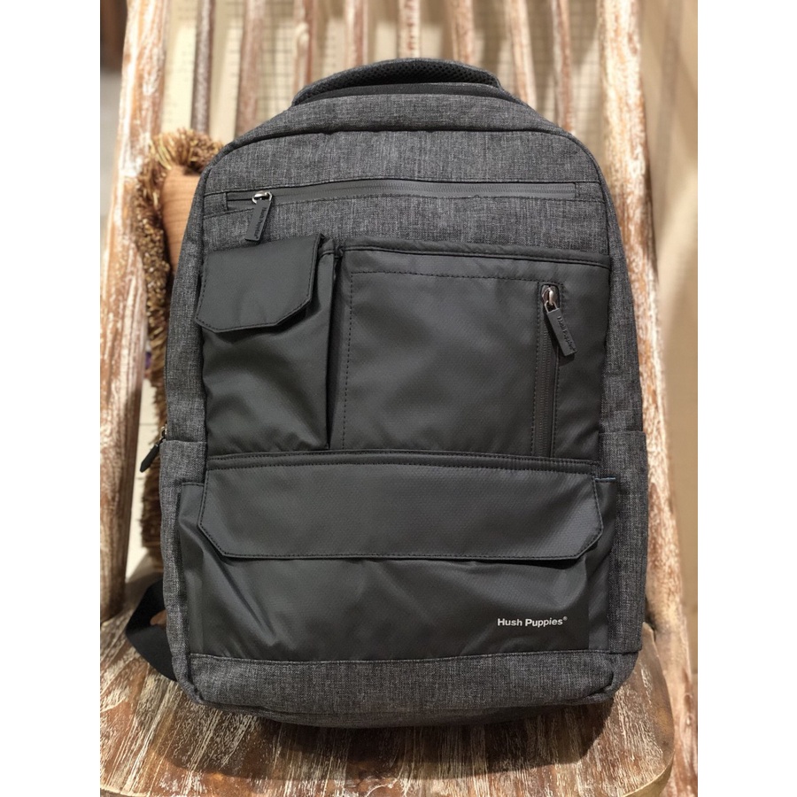 Tas ransel cowok, Backpack pria  RFID HUSH PUPPIES Premium