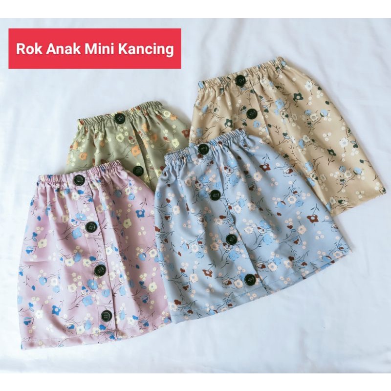 Rok Anak Mini Kancing 1-4 Thn|| ROK MOTIV Anak