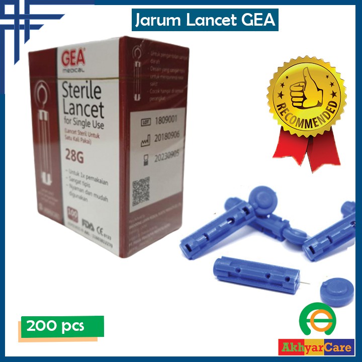 Jual Blood Jarum Lancet GEA isi 200s Blud Blod Jarum Lancet GEA Original Shopee Indonesia
