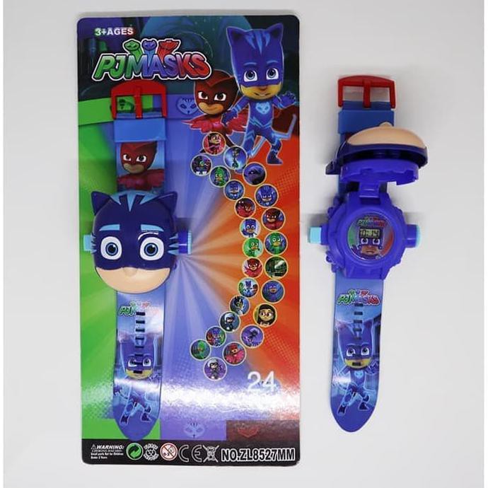 Jam Tangan Proyeksi Kepala Besar Motif PJ Mask Catboy