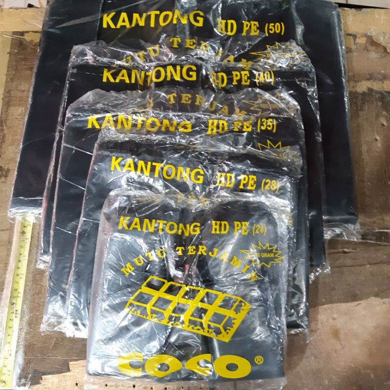 1 KG kantong KRESEK TEBAL HITAM / MERAH / PUTIH