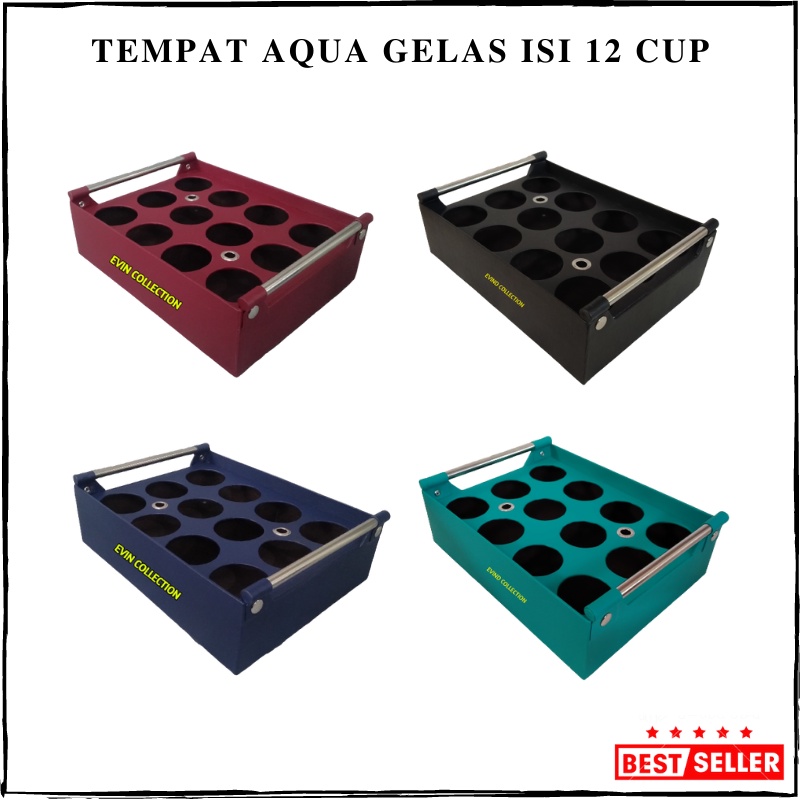 Keranjang Air Mneral Gelas Kulit Sintetis Isi 12 Cup Tempat Aqua Gelas