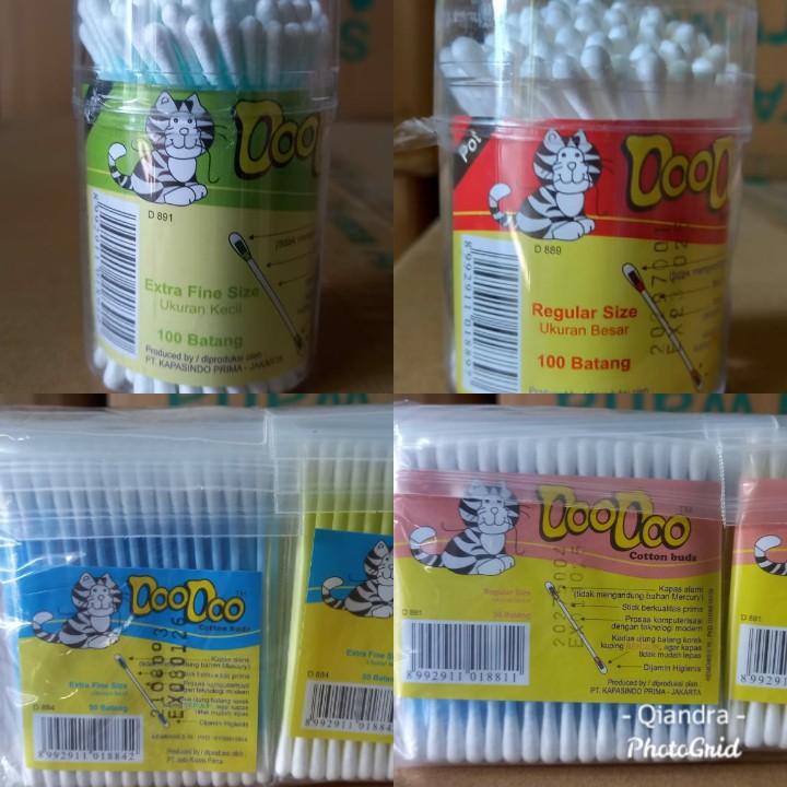 COTTON BUDS ANAK DAN DEWASA EXTRA FINE DOODOO