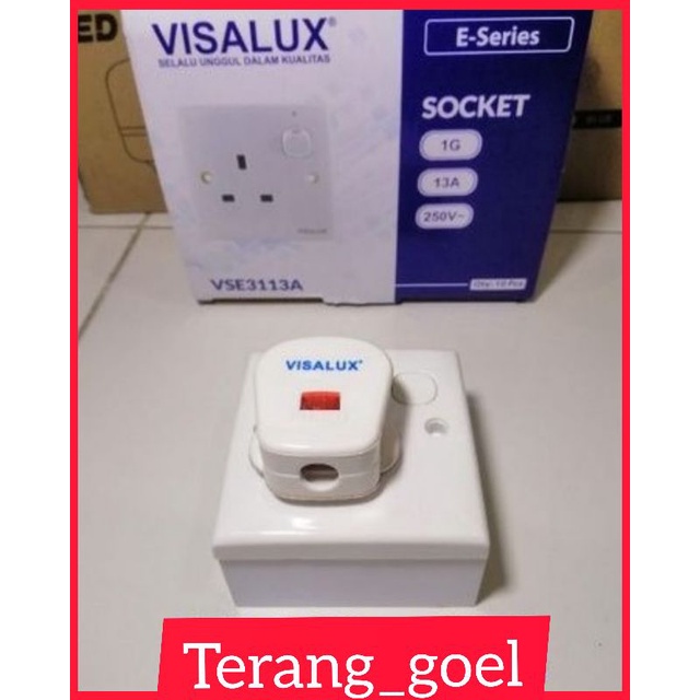 STOP KONTAK AC VISALUX KOMPLIT 1 SET TANAM ( TEMPEL) / IB (OB) AC VISALUX KOMPLIT 1 SET