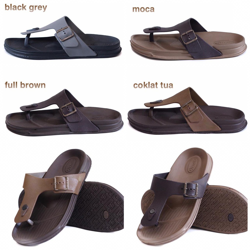  Sandal  jepit  pria  rubber leather mode glacio Shopee  