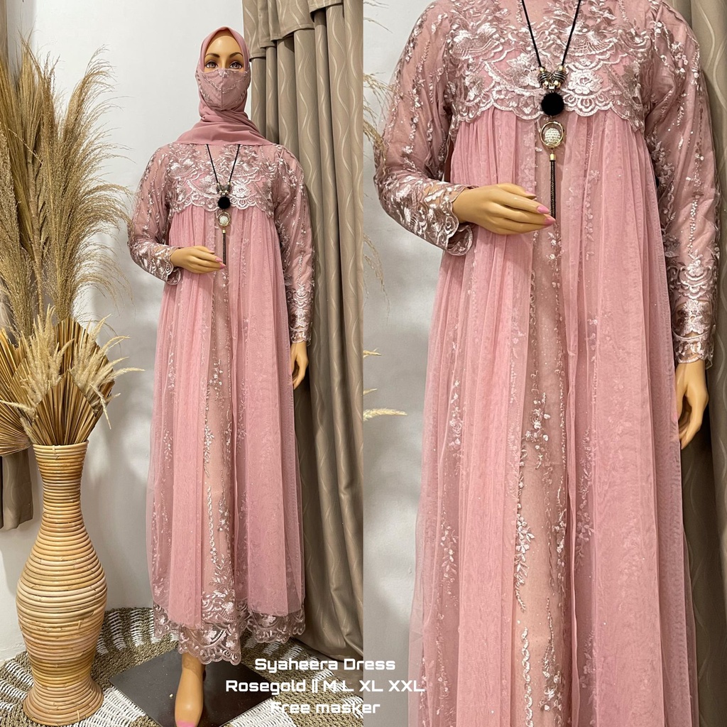 (COD) Gamis Tile Gloria| Gamis| Gamis Pesta| Gamis TIle| Gamis Brukat| Gamis Kondangan| Dress Kondangan HANANIA KEBAYA MODREN