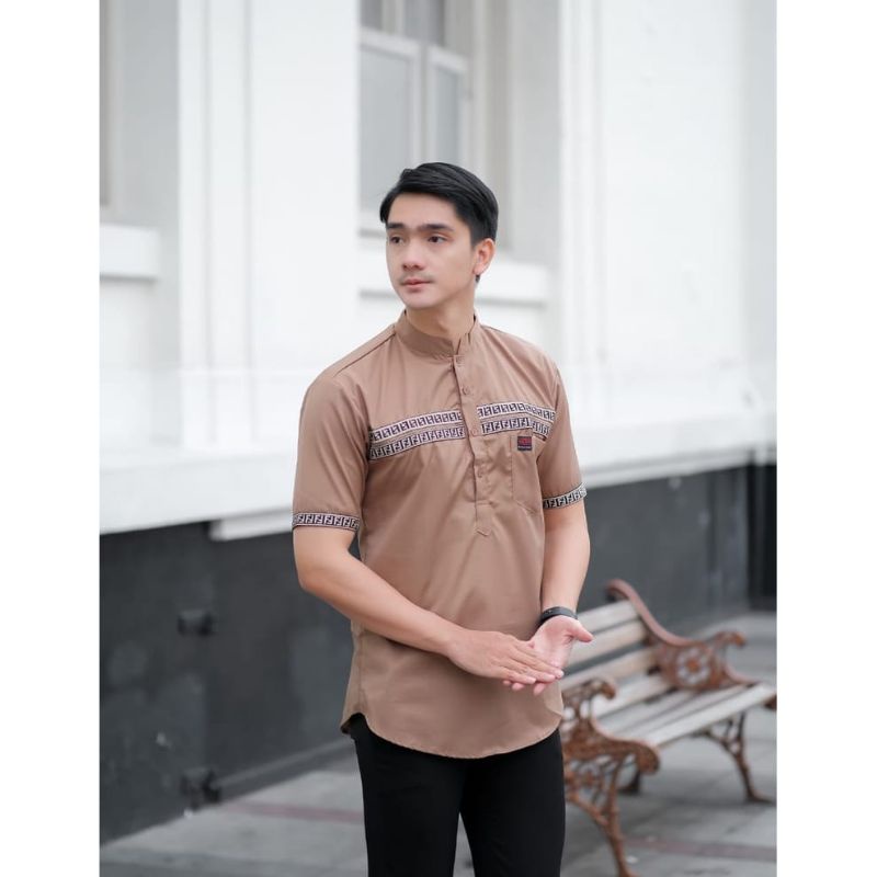 SIZE M L XL XXL Baju Koko Kurta Dewasa Lengan Pendek bahan toyobo premium tebal Adem Serap Keringat