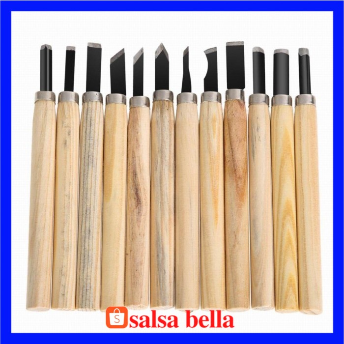 

Set Pisau Ukir Alat Pahat Kayu 12 in 1 Wood Carving Knife