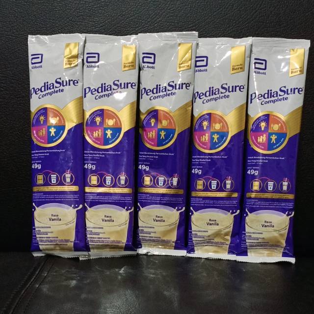 SUSU PEDIASURE COMPLETE VANILA SACHET 49GR (Minimal pembelian 5 sachet)