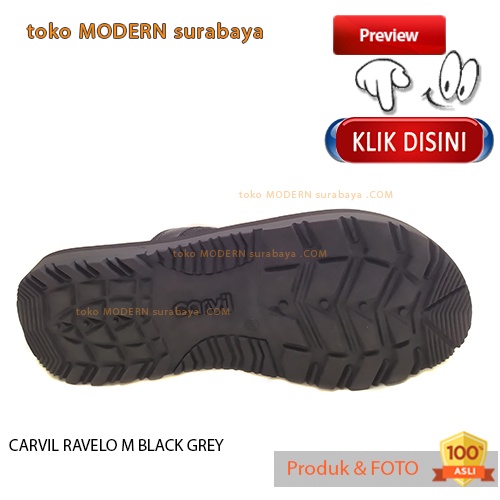 Sandal pria sandal casual slide CARVIL RAVELO M BLACK GREY