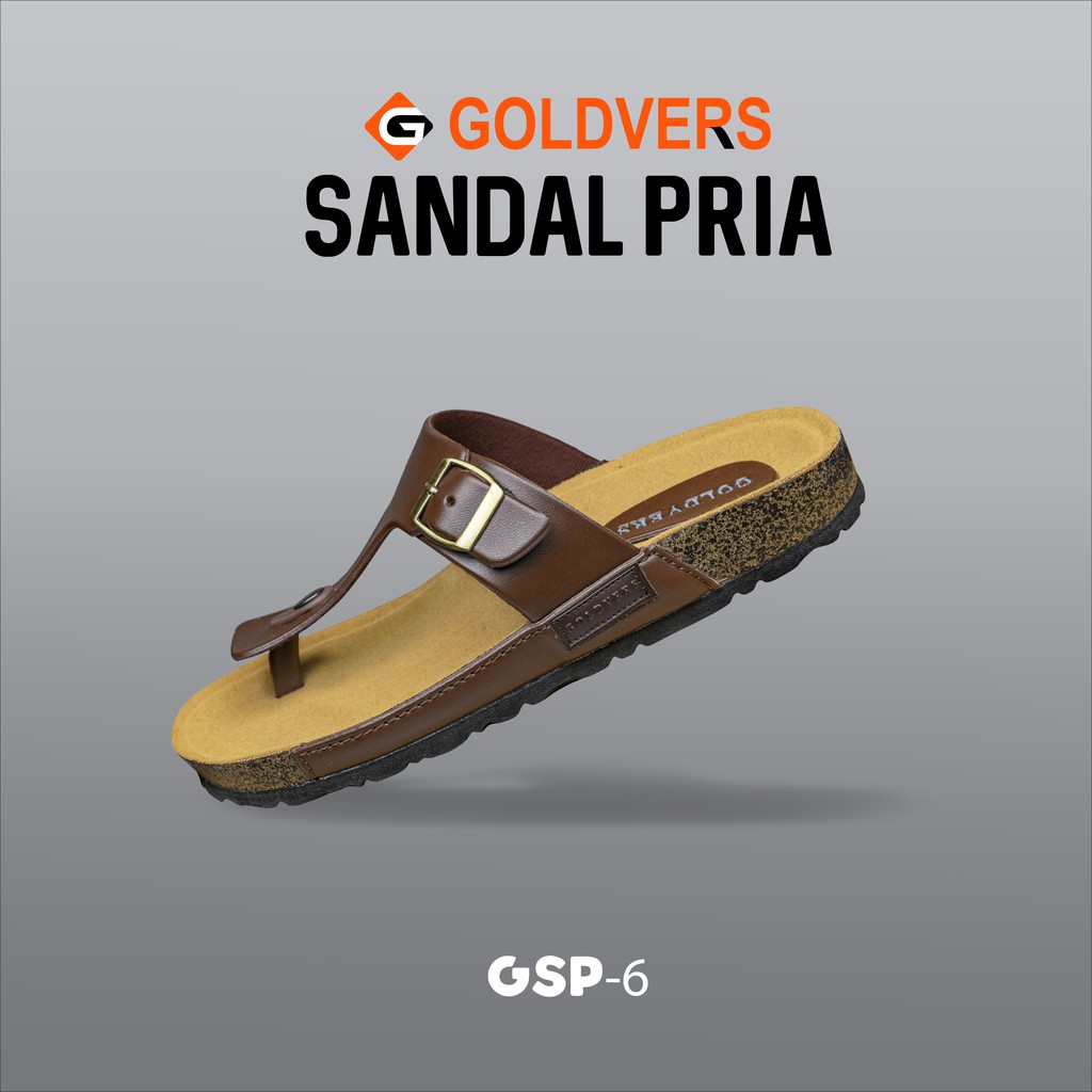 Sandal Casual Pria Dan Wanita Semi Kulit Sintetis T Bar Strep Lembut Kekinian Sythentic Rubber Nyaman