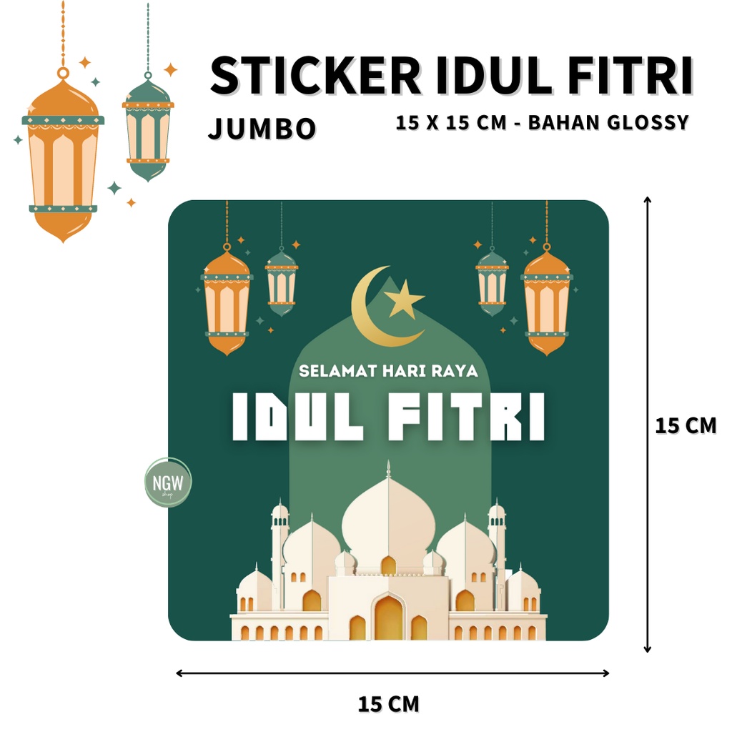 

Sticker idul fitri ramadhan eid 15 x 15 siap pakai - jumbo