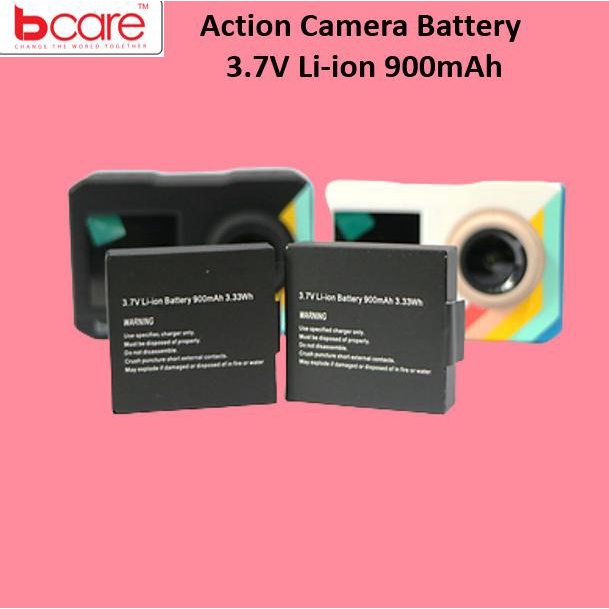 Baterai Action Cam Bcare X5 - Camera Battery 3.7V Li-Ion 900Mah
