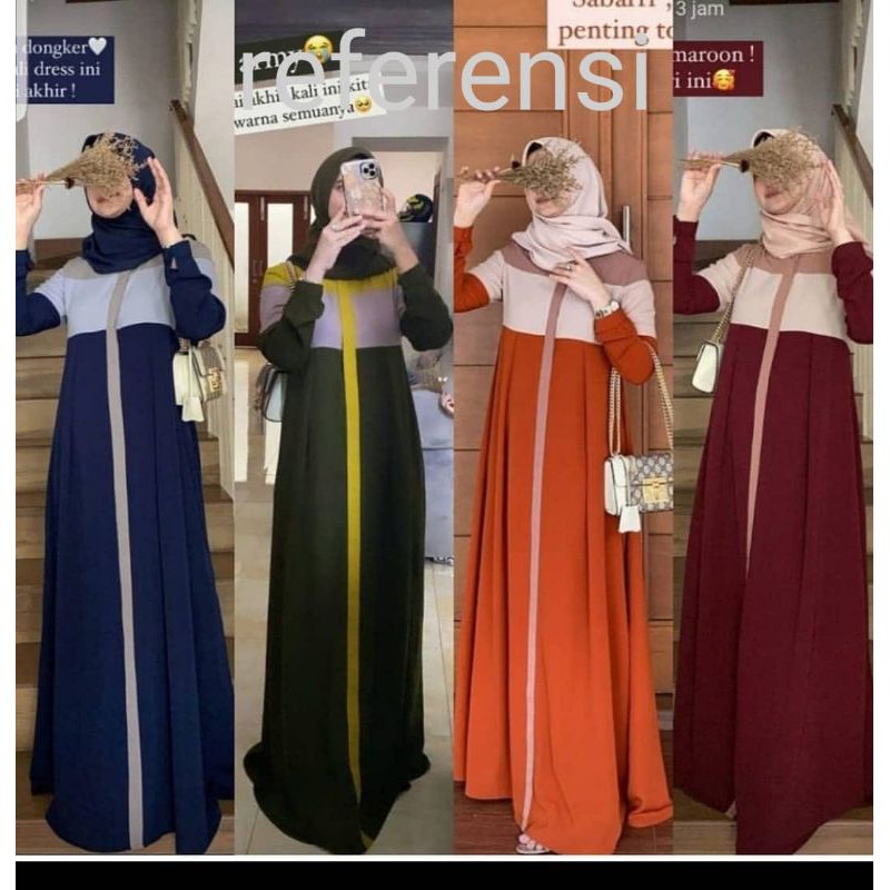 (COD) Syakira Maxi Dress / REFERENSI LULAA DRESS KALEELA / JAVINA / NADEEA