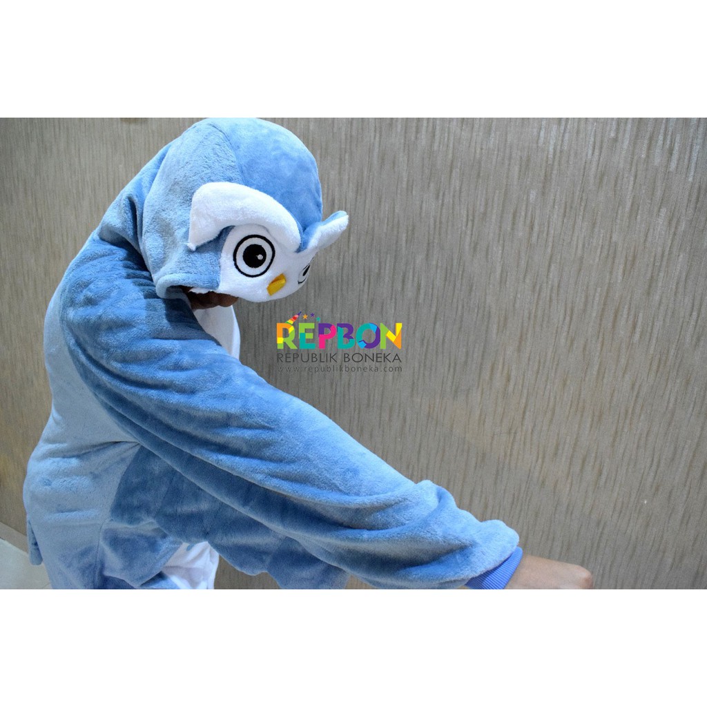 BAJU ONESIE OWL BURUNG HANTU PIYAMA KOSTUM PESTA COSPLAY