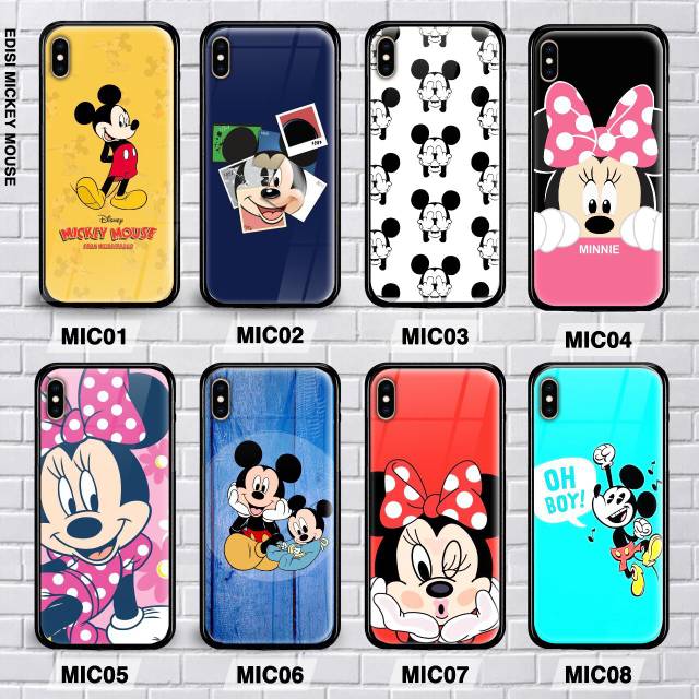 CUSTOM CASE MICKEY MOUSE SAMSUNG A10/A20/A30/A40/A50/A60/A70/NOTE 20/NOTE 20 ULTRA GLASS CASE