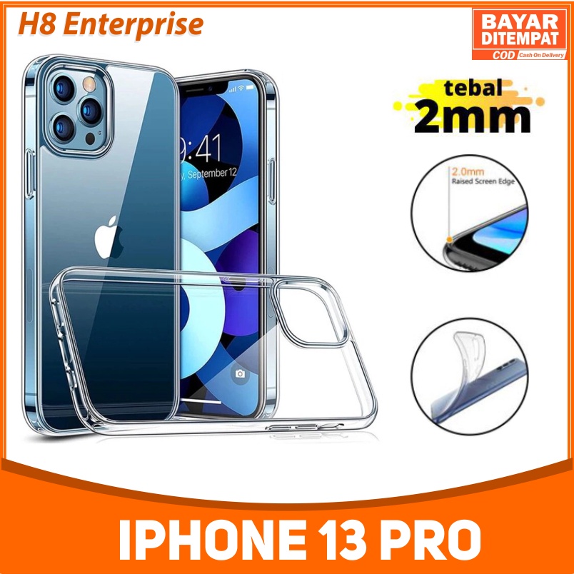 Case Iphone 13 Pro Clear Case Tebal 2MM Transparant TPU Premium Softcase