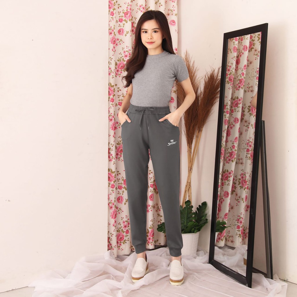 ASOKA Celana Jogger Celana Training Wanita Sporty 918-3