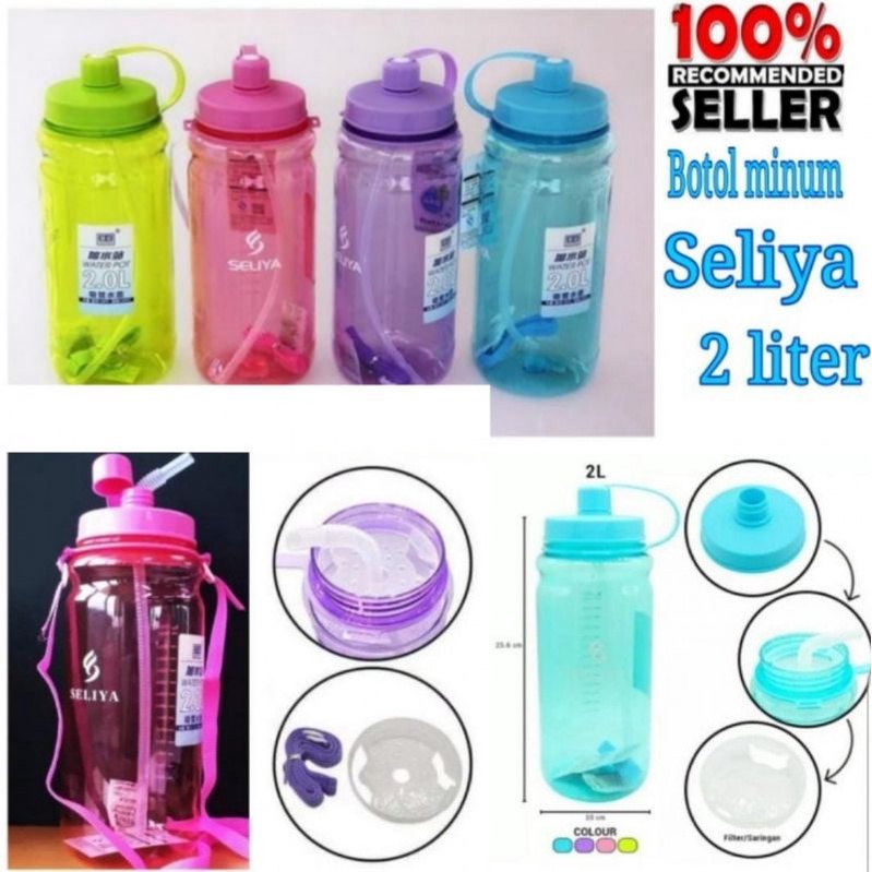 (MURAH  )BOTOL MINUM SELIYA 2 LITER / BOTOL ENJOY LIFE SPORT/BOTOL VIRAL JUMBO