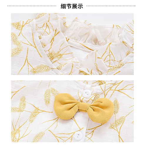 Setelan Anak Perempuan kemeja+celana pendek Set Anak Cewek keren style new arrival import-7