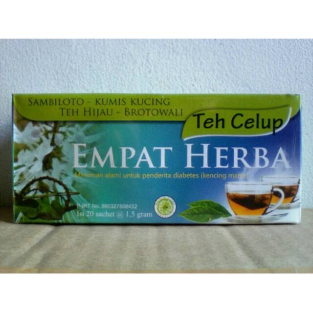 

Teh Celup Herbal Empat Herba (Sambiloto, Kumis Kucing, Teh Hijau, Brotowali)