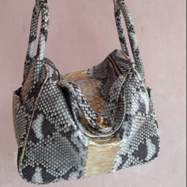 Lindy Bags skin Phyton/tas kulit phyton