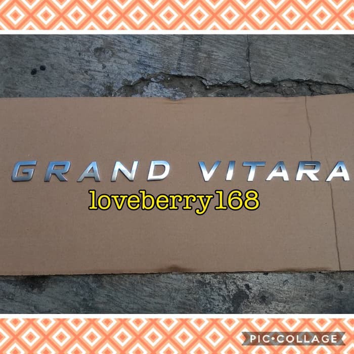 paket emblem kap mesin hood emblem tulisan GRAND VITARA
