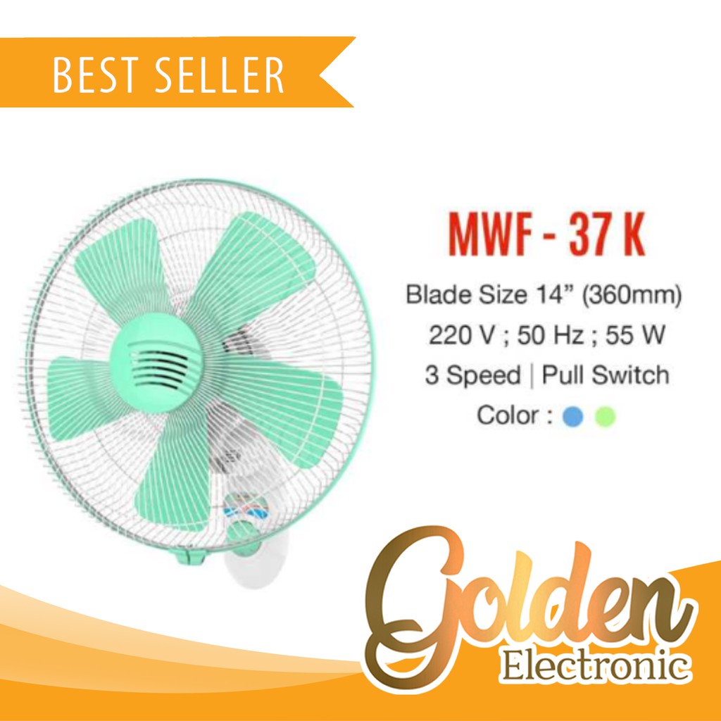 Wall fan MWF-37K Maspion Kipas Angin Dinding MWF-37 K