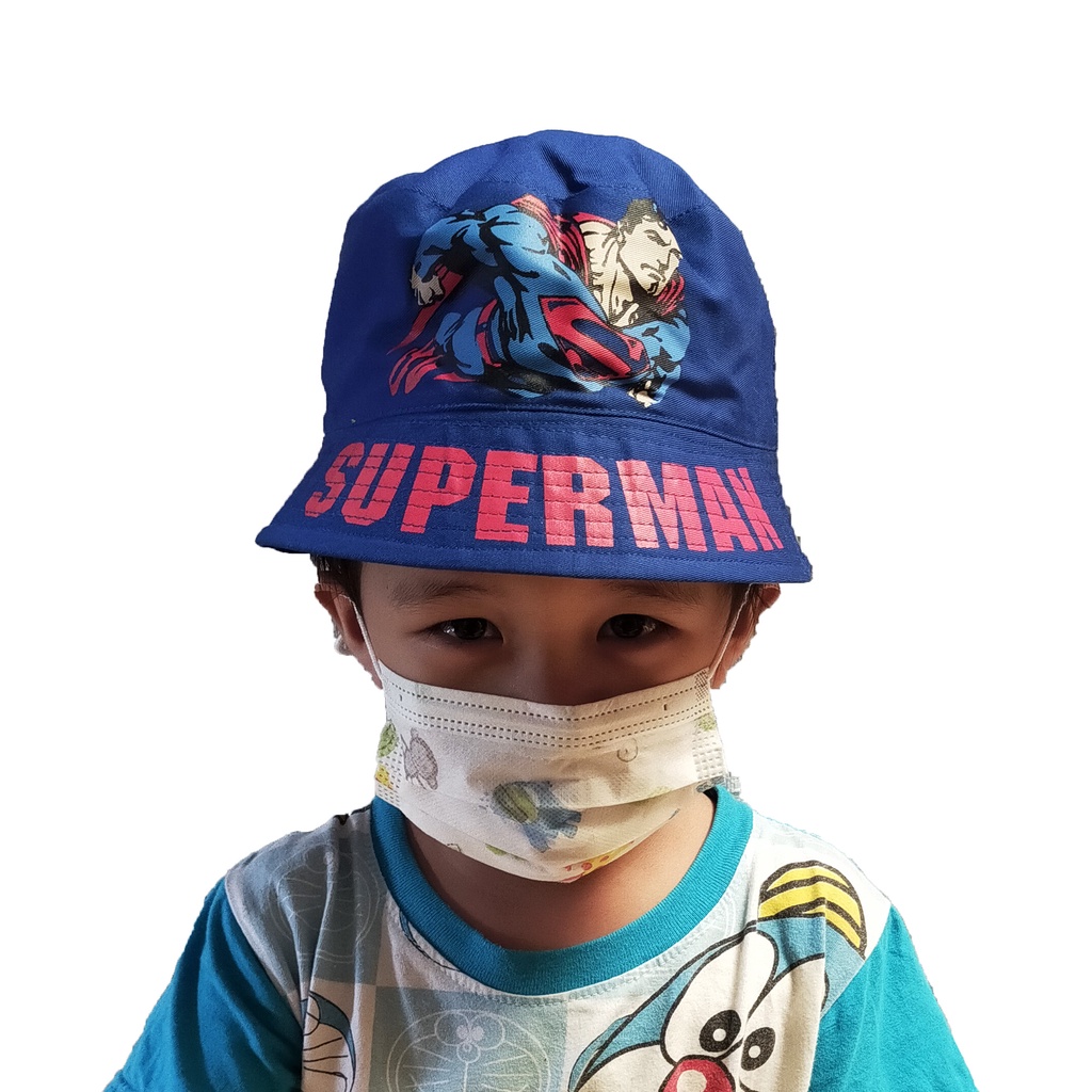 TOPI BUCKET HAT ANAK KARAKTER ALA KOREA 2 SISI BOLAK BALIK