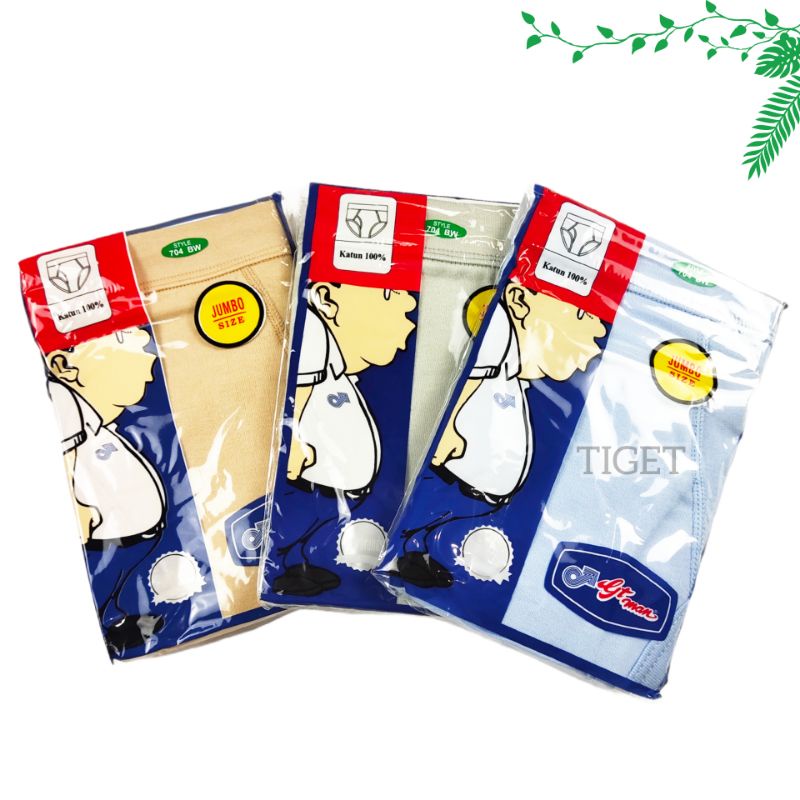 CD Celana Dalam Pria Dewasa Gtman Gt man ORIGINAL Ukuran Size Jumbo XXL Style 704 Murah Katun Lembut