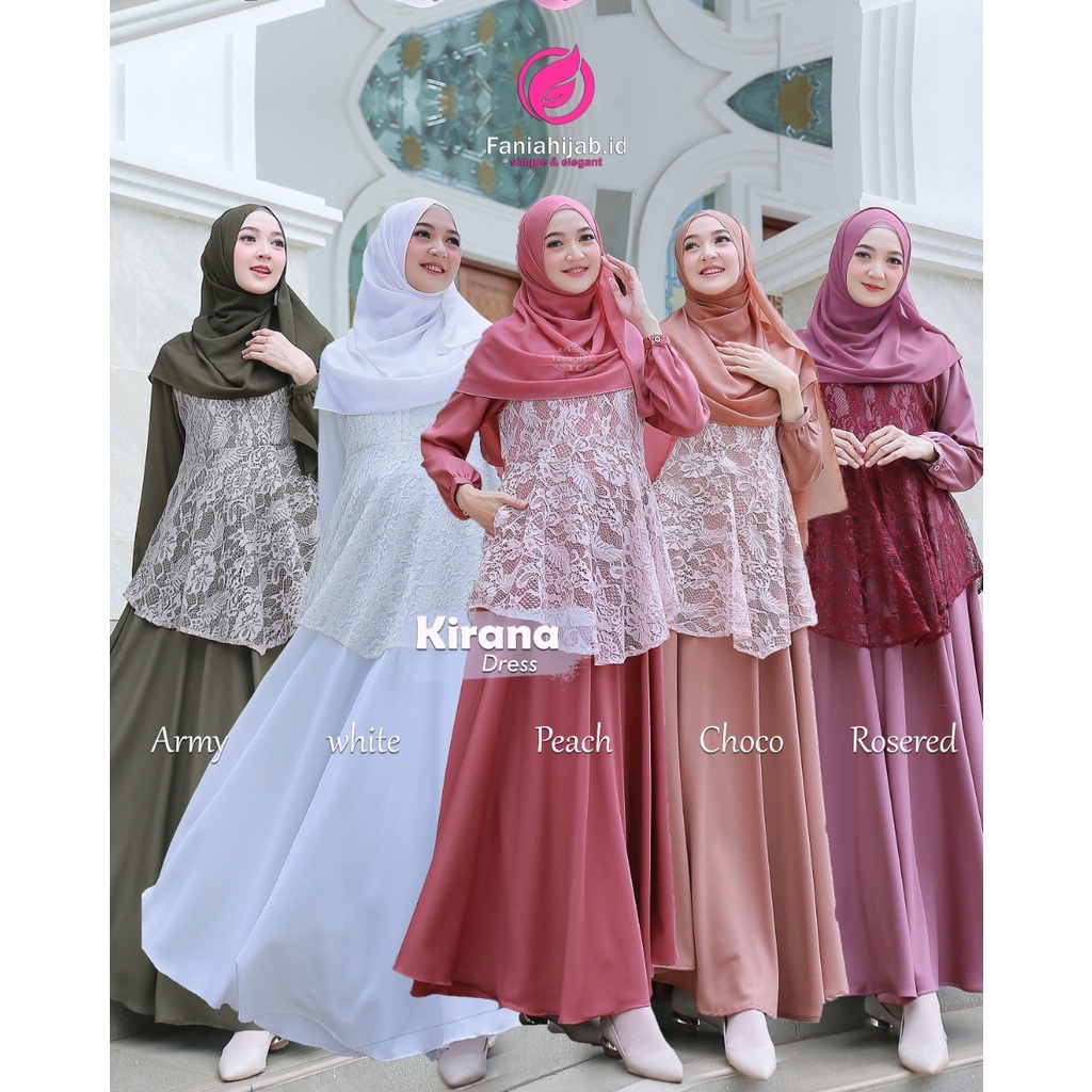 Kirana Dress Fania Hijab /  Dress Kirana faniahijab.id / gamis Kirana /  diarkanzani collection