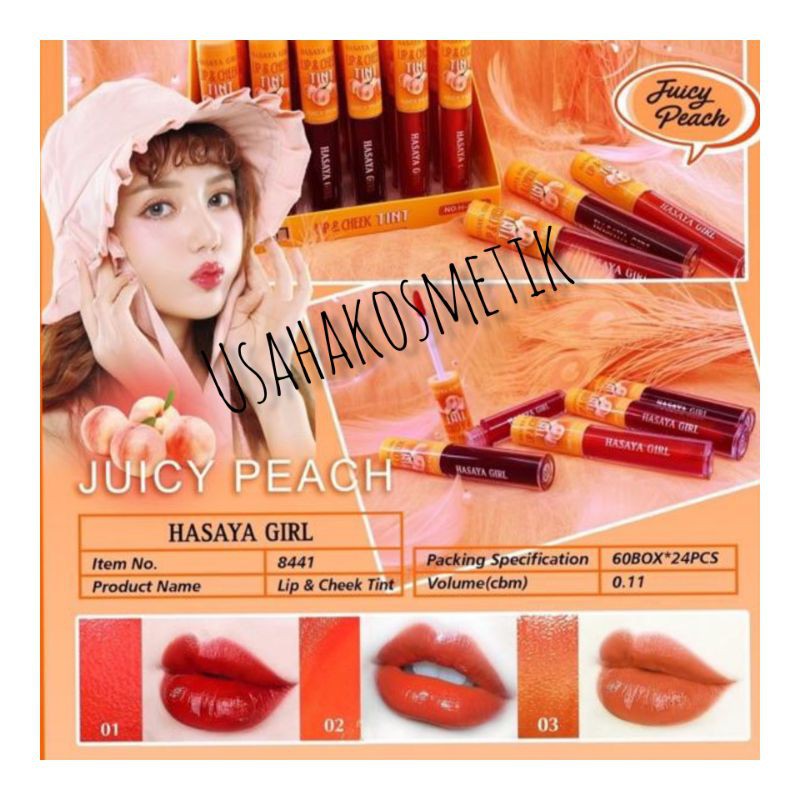 LIP TINT HASAYA GIRL 1BOX ISI 24PCS NO.H-8441