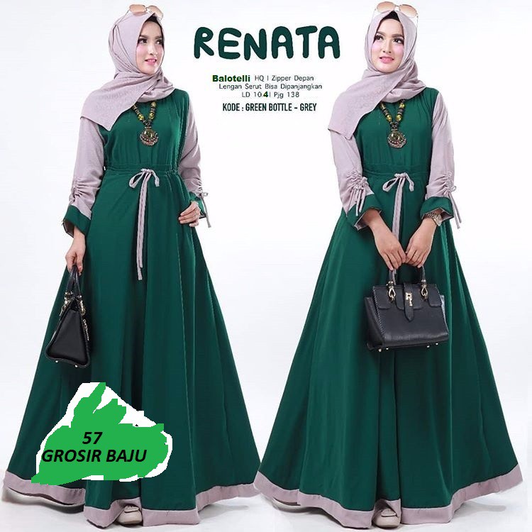 Dress Muslim Coupe Wanita - BHJ 0192 - Original Gareu Fashion