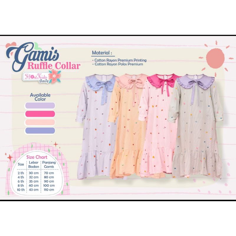 gamis anak ruffle
