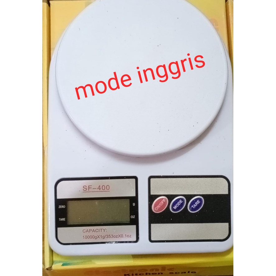 TIMBANGAN DIGITAL / ALAT TIMBANG DAPUR / MODE INGGRIS - 10 KG