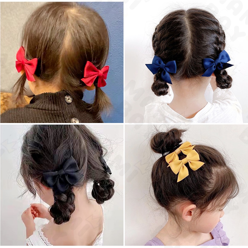 OKEYI Jepit rambut anak lucu busur 2PCS Pasangan jepitan rambut anak perempuan hand clip