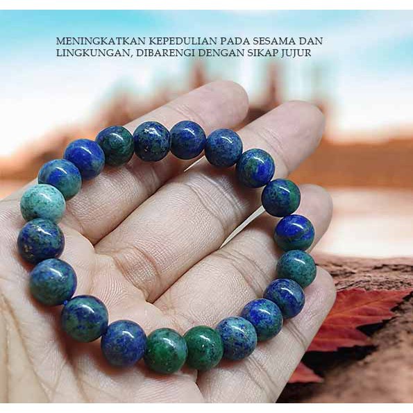 Azurite Stone Crystal Healing Bracelet