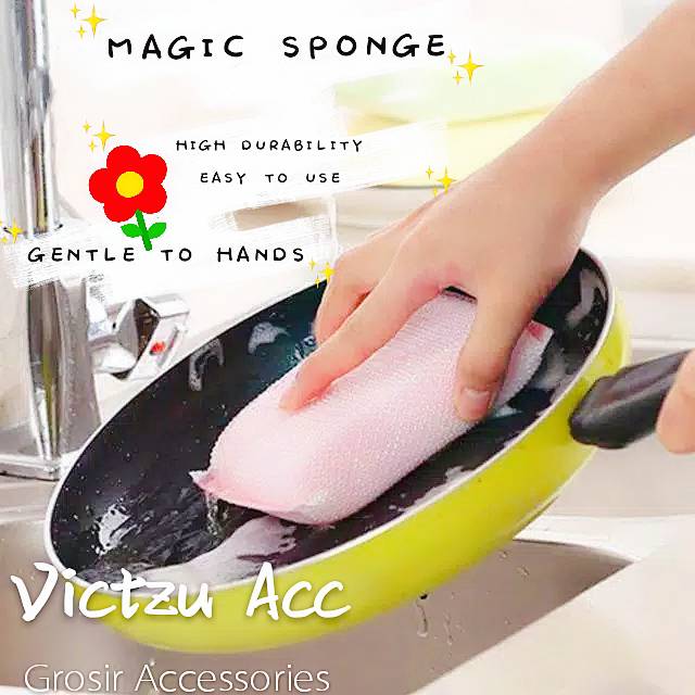 Spons Cuci Piring Magic Sponge Kitchen Cleaner