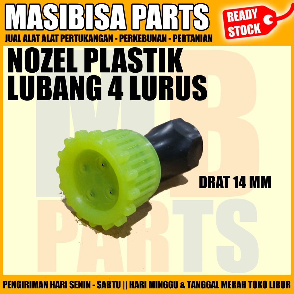 Spuyer / Nozzle Plastik Lubang 4 Lurus