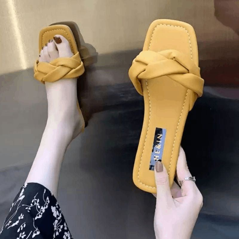 Sandal Wanita Sandal Teplek Slip Kepang
